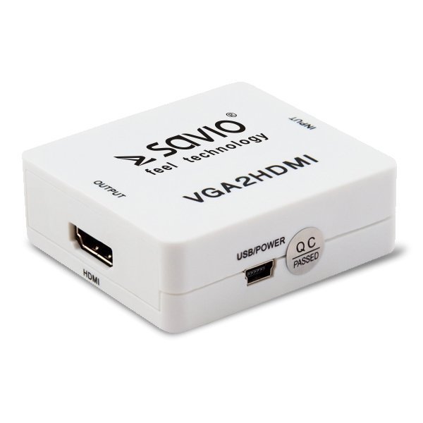 Adapter/Konwerter VGA (F)+minijack(F) do HDMI A/F Full HD/1080p 60Hz