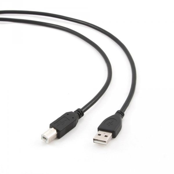 Gembird AM-BM kabel USB 2.0 1.8M czarny Niklowane końce