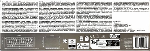 KLAWIATURA SKŁADANA BLUETOOTH (PC smart TV smartfon tablet iOS)