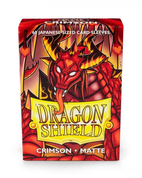  Dragon Shield Small Sleeves - Japanese Matte Crimson (60 Sleeves)