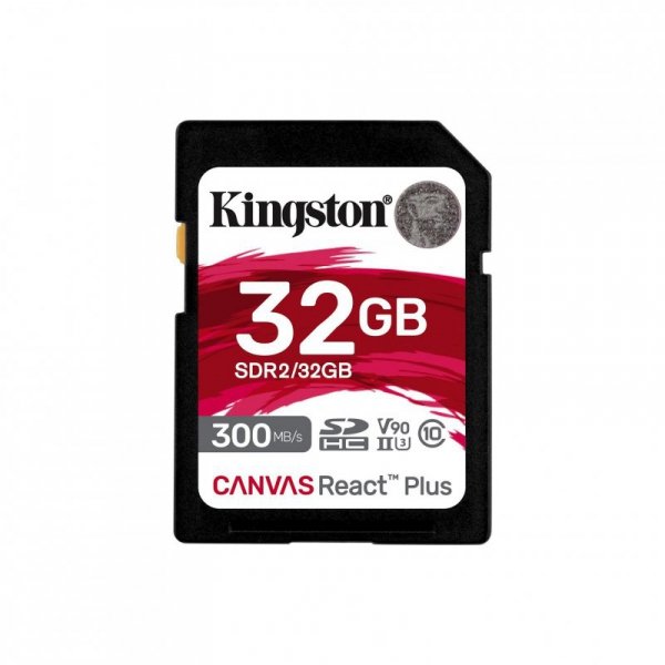  Karta pamięci Kingston SDHC Canvas React Plus 32GB UHS-II U3 V90 300MB/s