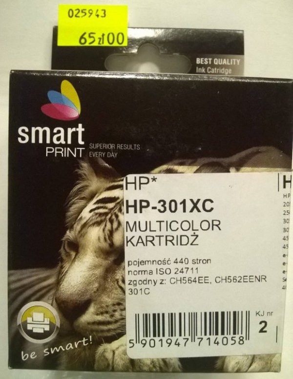HP 301XL KOLOR           smart PRINT