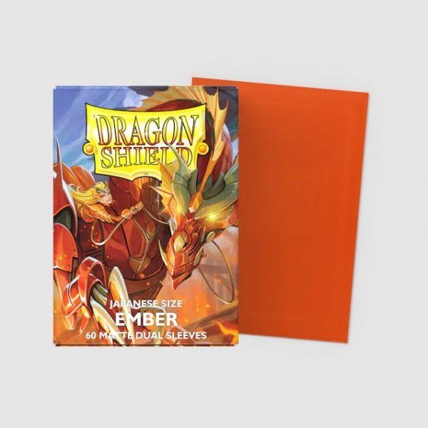Koszulki Dragon Shield Japanese size Dual Matte Sleeves - Ember (60 Sleeves)