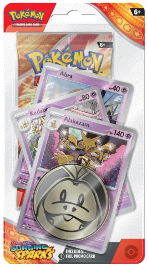 Pokémon TCG: Scarlet &amp; Violet - Surging Sparks - Premium Checklane Blister - Alakazam