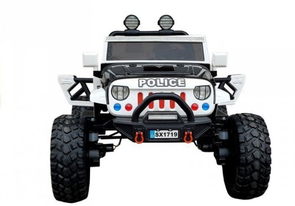 MONSTER 2-osobowy Jeep Policyjny 4x4 do 60kg Dwuosobowe Auto na Akumulator SX1719 Policja Czarne