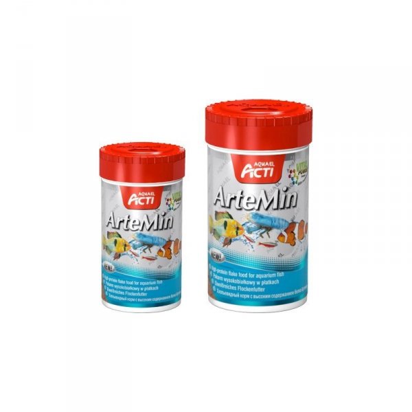 Aquael Acti Artemin Platki - Wysokobiałkowy 250Ml