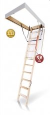 Ocieplone SCHODY STRYCHOWE Kronmat Optistep 70X120/280 OLE + Drążek + Poręcz