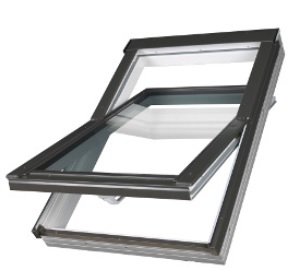 ZESTAW KRONMAT grupa FAKRO okno dachowe łazienkowe PVC 55x98 TLP + kołnierz