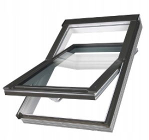 OKNO DACHOWE OPTILIGHT ŁAZIENKOWE PVC 78x118 TLP U4 3 SZYBOWE + KOŁNIERZ