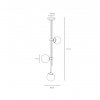 ALDEX HARMONY CEILING 3 BLACK 1073PL_E1 LAMPA SUFITOWA WISZĄCA CZARNA KULE BIAŁE