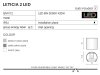 AZZARDO LETICIA 2 LED AZ4469 KINKIET ZEWNĘTRZNY CZARNY