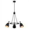 ŻYRANDOL LAMPA WISZĄCA CZARNO ZŁOTA NOWOCZESNA REGULOWANE KLOSZE DO SALONU SYPIALNI KUCHNI ARGON CHARLOTTE 6149