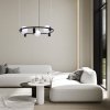 LAMPA WISZĄCA CZARNA KLOSZE KULE NA KOLE Z BIAŁYMI KLOSZAMI KULAMI DO SALONU SYPIALNI 5006 ORBIT ZUMALINE