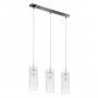 ITALUX MAX MDM1957-3 LAMPA WISZĄCA SZKLANE KLOSZE CHROM DO JADALNI 