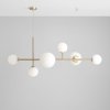 ALDEX DIONE 6 BRASS 1092K40  LAMPA WISZĄCA PATYNA MOSIĄDZ KULE BIAŁE ELEGANCKA