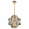 MILAGRO ML0399 CROWN GOLD 4xE14 ŻYRANDOL LAMPA WISZĄCA KRYSZTAŁOWA ZŁOTA GLAMOUR