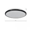 MILAGRO Plafon TERMA BLACK 28W LED IP44 Ø360 mm
