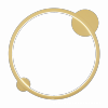 MILAGRO SATURNO GOLD ML8859 25W LED LAMPA SUFITOWA / KINKIET OKRĄG KOŁO RING ZŁOTY 50CM