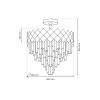LAMPA SUFITOWA KRYSZTAŁOWA GLAMOUR Z KRYSZTAŁKAMIMILAGRO Plafon CARISMA GOLD 9xE14