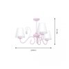 MILAGRO Żyrandol SARA PINK 3xE14