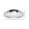 MILAGRO MLP4426 KRONOS BLACK LAMPA SUFITOWA PLAFON CZARNY DRUCIANY Z BIAŁYM KLOSZEM