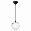 MILAGRO SFERA BLACK CHROM MLP4673 LAMPA WISZĄCA CZARNA KLOSZ KULA BIAŁA