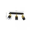MILAGRO Lampa sufitowa JOKER BLACK/GOLD 3xGU10