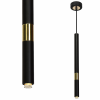 MILAGRO Lampa wisząca MONZA BLACK / GOLD 1xG9 8W