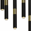 MILAGRO Lampa wisząca MONZA BLACK / GOLD 11xG9 8W