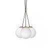 MILAGRO MLP6499 SPARTA BLACK GOLD LAMPA WISZĄCA CZARNO ZŁOTA KULE BIAŁE