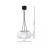 MILAGRO MLP6499 SPARTA BLACK GOLD LAMPA WISZĄCA CZARNO ZŁOTA KULE BIAŁE