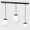 MILAGRO MLP6524 LIMA BLACK LAMPA WISZĄCA CZARNA KULE MLECZNE BIAŁE KLOSZE