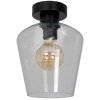 MILAGRO MLP6602 SANTIAGO CLEAR LAMPA SUFITOWA CZARNA KLOSZ PRZEŹROCZYSTY