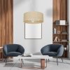 MILAGRO Lampa wisząca MARSHALL WHITE / RATTAN 3xE27