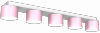 Lampa sufitowa DIXIE Pink/White  5xGX53
