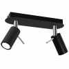 MILAGRO Lampa sufitowa PRESTON BLACK/CHROME 2x mini GU10