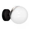 MILAGRO MLP8870 SFERA KINKIET CZARNY CHROM KLOSZ KULA BIAŁA MLECZNY