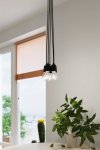 Lampa wisząca DIEGO 3 czarna PVC minimalistyczna sufitowa na linkach E27 LED SOLLUX LIGHTNIG