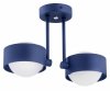 LAMPA SUFITOWA GRANATOWA PODWÓJNA KULE BIAŁE DO POKOJU SYPIALNI ARGON MASSIMO PLUS 7090