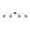 ZUMA LINE GU16016-4TU2-BK GASTER LAMPA SUFITOWA SPOT KULA CZARNA CHROM