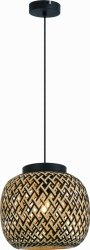 REALITY ELAINE 342211-30 LAMPA WISZĄCA DEKORACYJNA BAMBUSOWA CZARNA 30cm