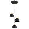 LAMPA WISZĄCA CZARNO ZŁOTA METALOWA POTRÓJNA NA KOLE NAD STÓŁ WYSPĘ DO KUCHNI JADALNI NOWOCZESNA ARGON MURANO 6139