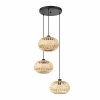 EGLO AMSFIELD 43864 LAMPA WISZĄCA DREWNIANA WIKLINOWA EKO VINTAGE 