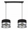 LAMPA WISZĄCA PODWÓJNA Z ABAŻUREM KOLORY INTENSE CHROM HOME LIGHT HOME