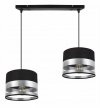 LAMPA WISZĄCA PODWÓJNA Z ABAŻUREM KOLORY INTENSE CHROM HOME LIGHT HOME