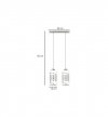 Lampa wisząca ze szklanymi kloszami - COBI 1380/2 LIGHT HOME