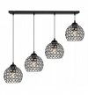 LAMPA SUFITOWA Z KRYSZTAŁKAMI CZARNA CRYSTAL HOME LIGHT HOME