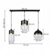 Lampa wisząca ze szklanymi kloszami - OSLO 2234/3/B/MIX LIGHT HOME