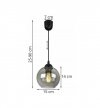 LAMPA WISZĄCA KULA SZKLANA 15CM KOLORY HAGA HOME LIGHT HOME