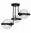 Lampa wisząca ze szklanymi kloszami - RING 2340/3/B LIGHT HOME